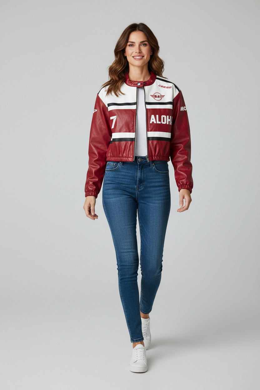 Kadın Deri Detaylı Street Style Ceket